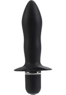 Booty Call Booty Rocket Silicone Vibrating Butt Plug - Black