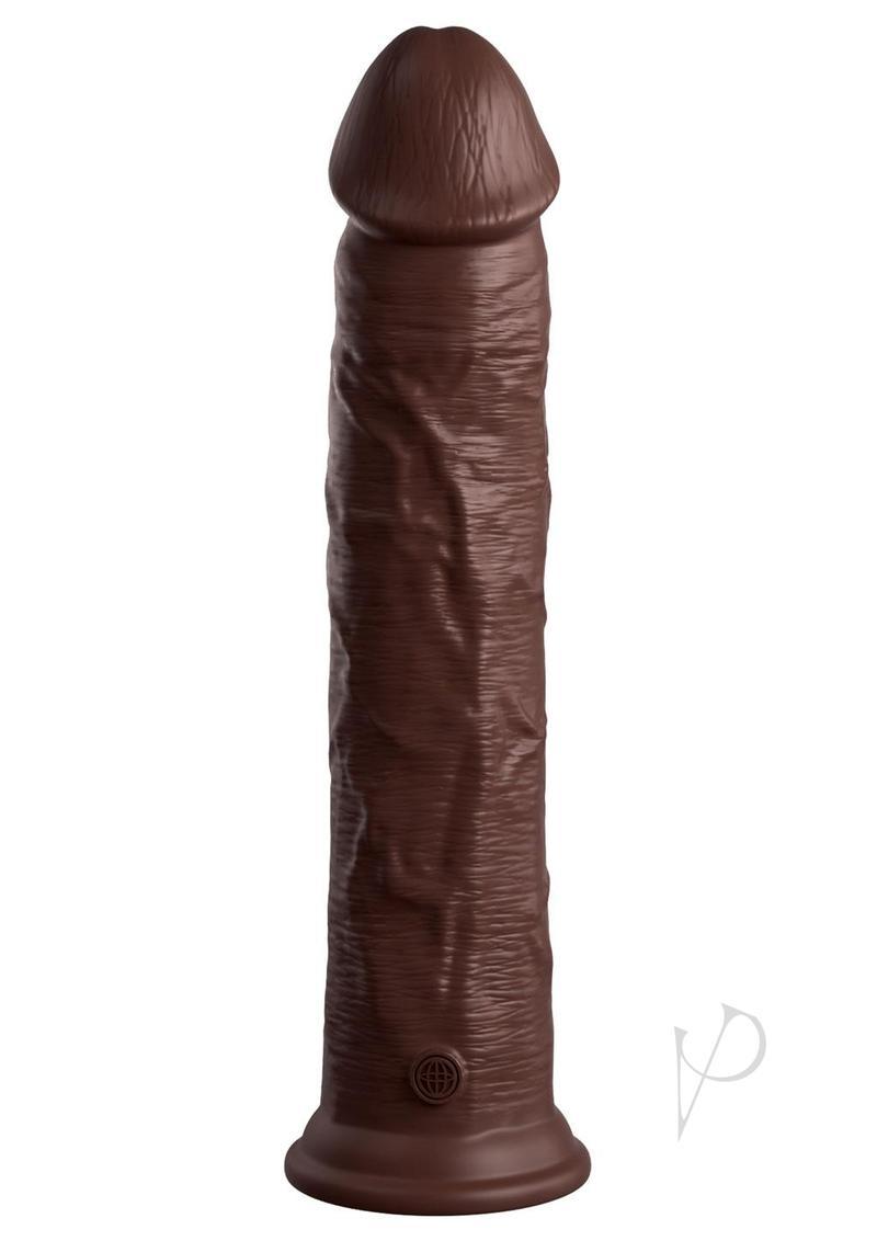 King Cock Elite Dual Density Silicone Dildo 11in - Chocolate